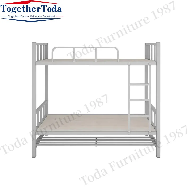 School Adult Double Bed Iron Metal Steel Dormitory Double Bunk Bed For Adult