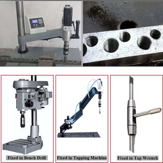 HSS Spiral Flute Tap Thread Taps 3/8-24 UNF 2B Uncoated Machine Spiral Flutes Threading Tap Screw for Aluminum Metals Processing