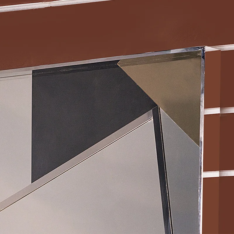 
MOK New style cheap rectangle silver glass bevelled wall mirror 