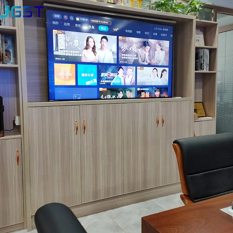 Modern Fire place with tv stand Pop Up Cabinet TV lift motorized For 50-65 Inch TV