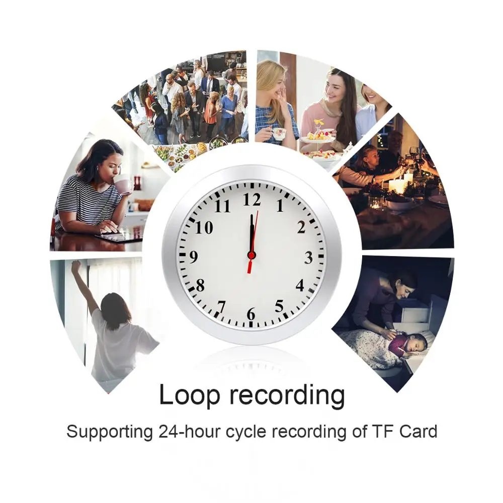 Best Seller Spy Watch 1080P Hidden Camera Wall Clock Spy Camera Motion Detection Security Home Office Nanny Pet Cam