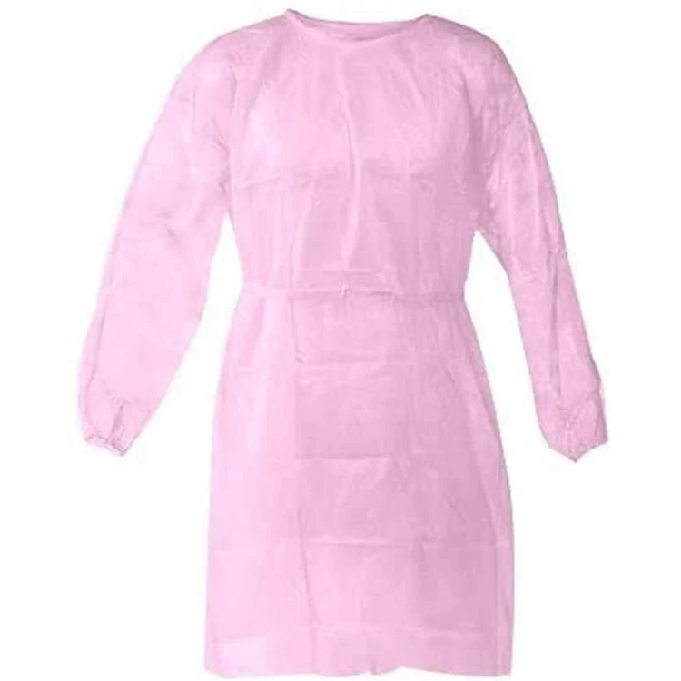 SJ PPE Isolation Gown Medical Grade Hospital Doctor Nurse Protection Gown Disposable Non-woven Isolation Gown Yellow