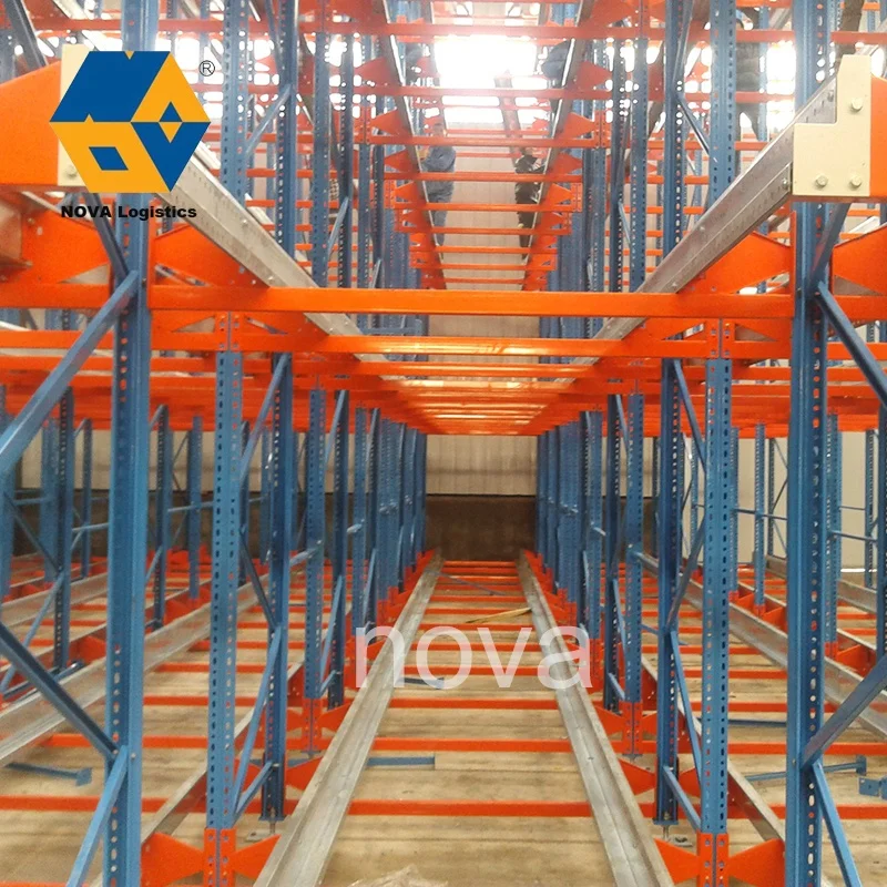 NOVA Warehouse Cold Storage Automation Racking System, Steel Pallet Runner Radio Shuttle/