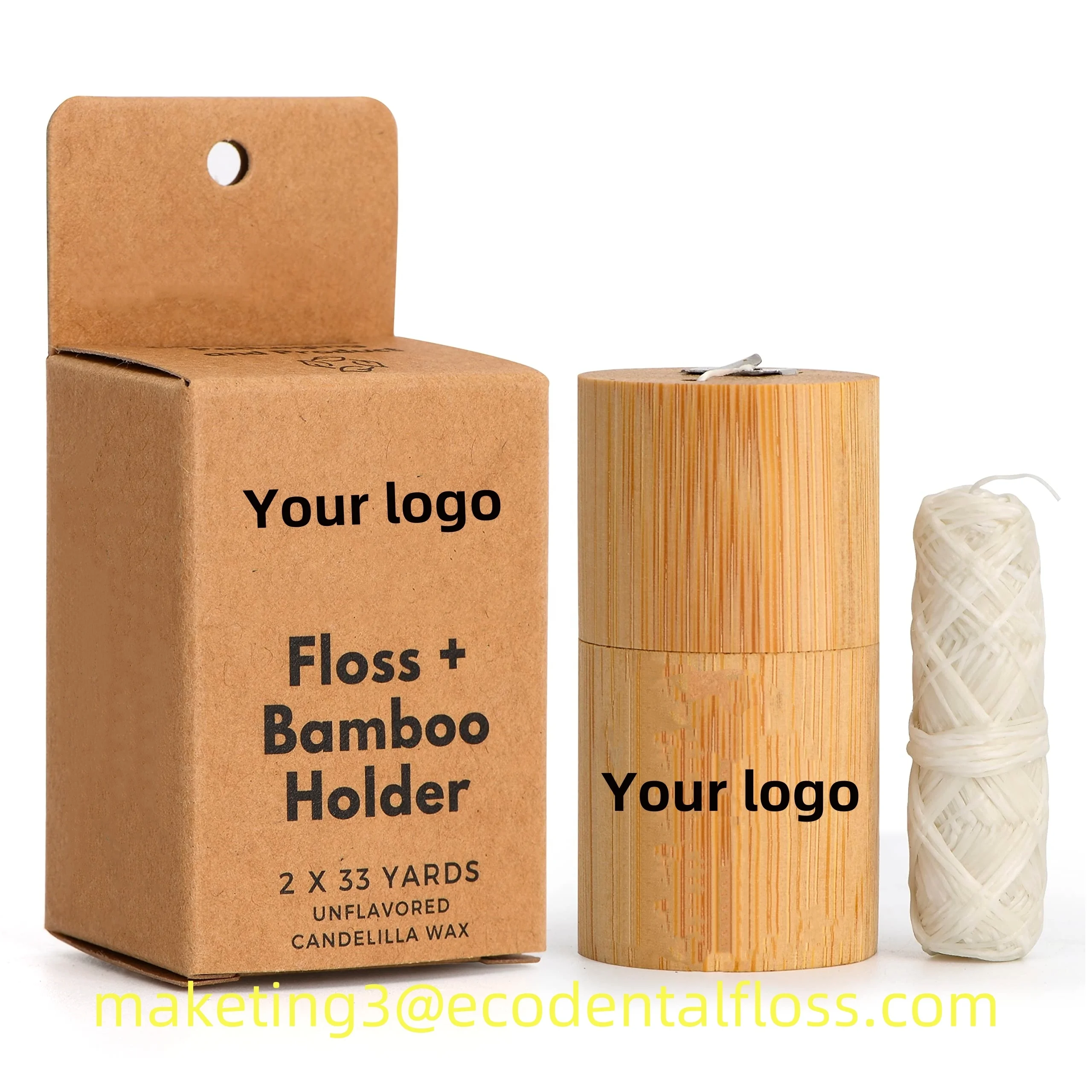 Mint Flavored Biodegradable PLA Corn Dental Floss Silk Vegan Waxed Thread Bamboo Package Eco-friendly Bamboo Tooth Floss