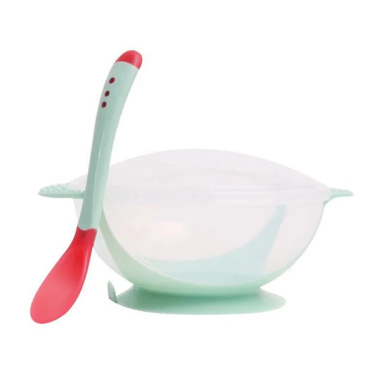 Baby Dinnerware Suction Bowls Newborn Baby feeding Food With Spoon