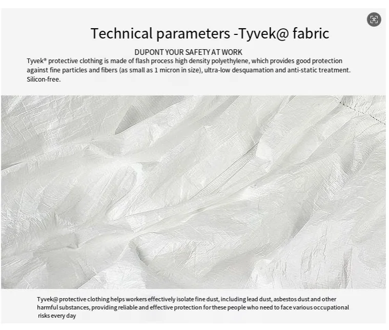 DuPont 1422A Tyvek дышащие костюмы химические оборудование для обеспечения безопасности