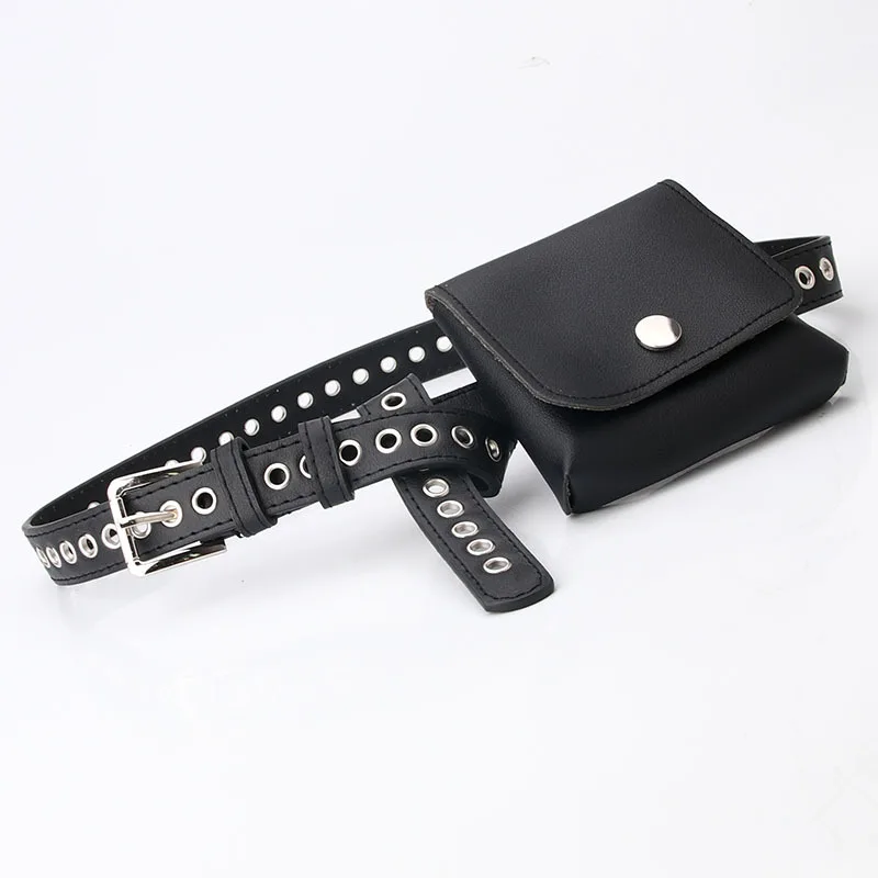 Personality Hip-Hop Style Wild Small Trendy Fashion Fanny Pack Waist Belt Bag Pu