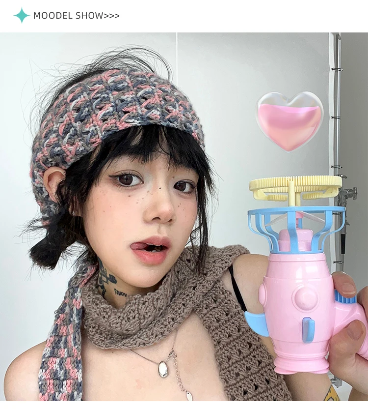 Hippie Hair Bandana Knit Headband with Long Tassel Crochet Head Wrap Boho Fashion Hair Accessory Women Knitted Head Ba