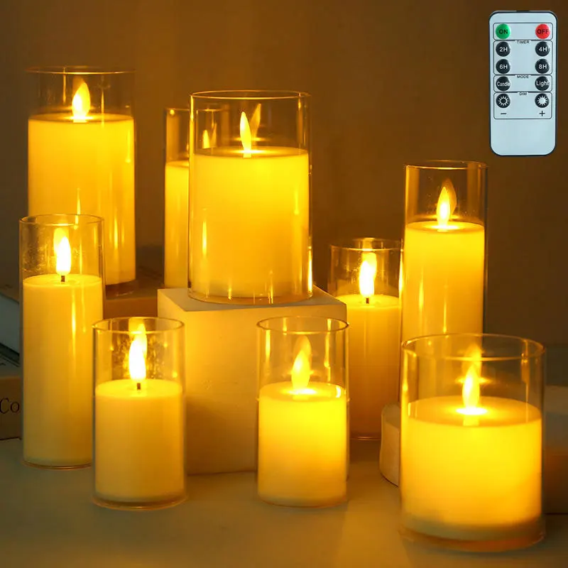 LED flameless candle light electronic power remote control battery candle decoration Home Decor for Halloween and Weddings