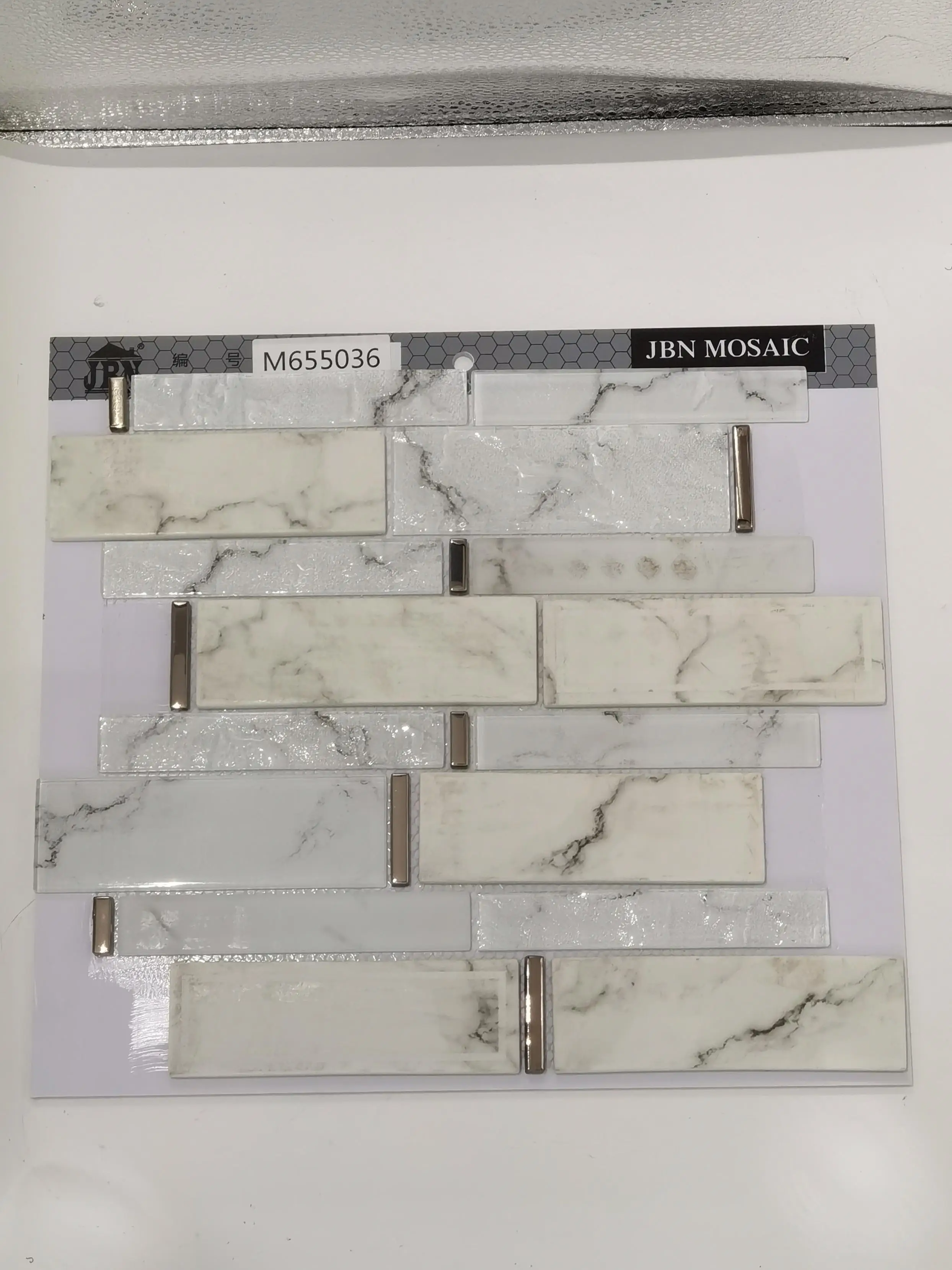 Foshan JBN Modern Design Ceramic Mosaic Tiles 304x304 Square Glass Mosaic in Mix Colors for Swimming Pool Bathroom Wall Decor