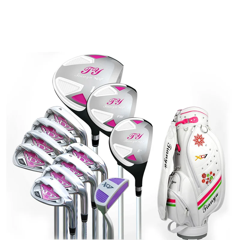 Golf clubs set for woman 12 clubs include 3 Wood (#1,3,5)+8Iron (#4,5,6,7,8,9,P,S)+Putter+Standbag