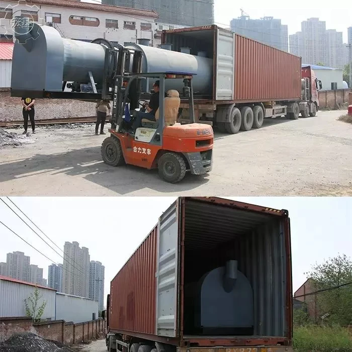 Sale Horizontal Rotary Smokeless Wood Sawdust Biomass Charcoal Coal Air Flow Continuous Carbonization Furnace