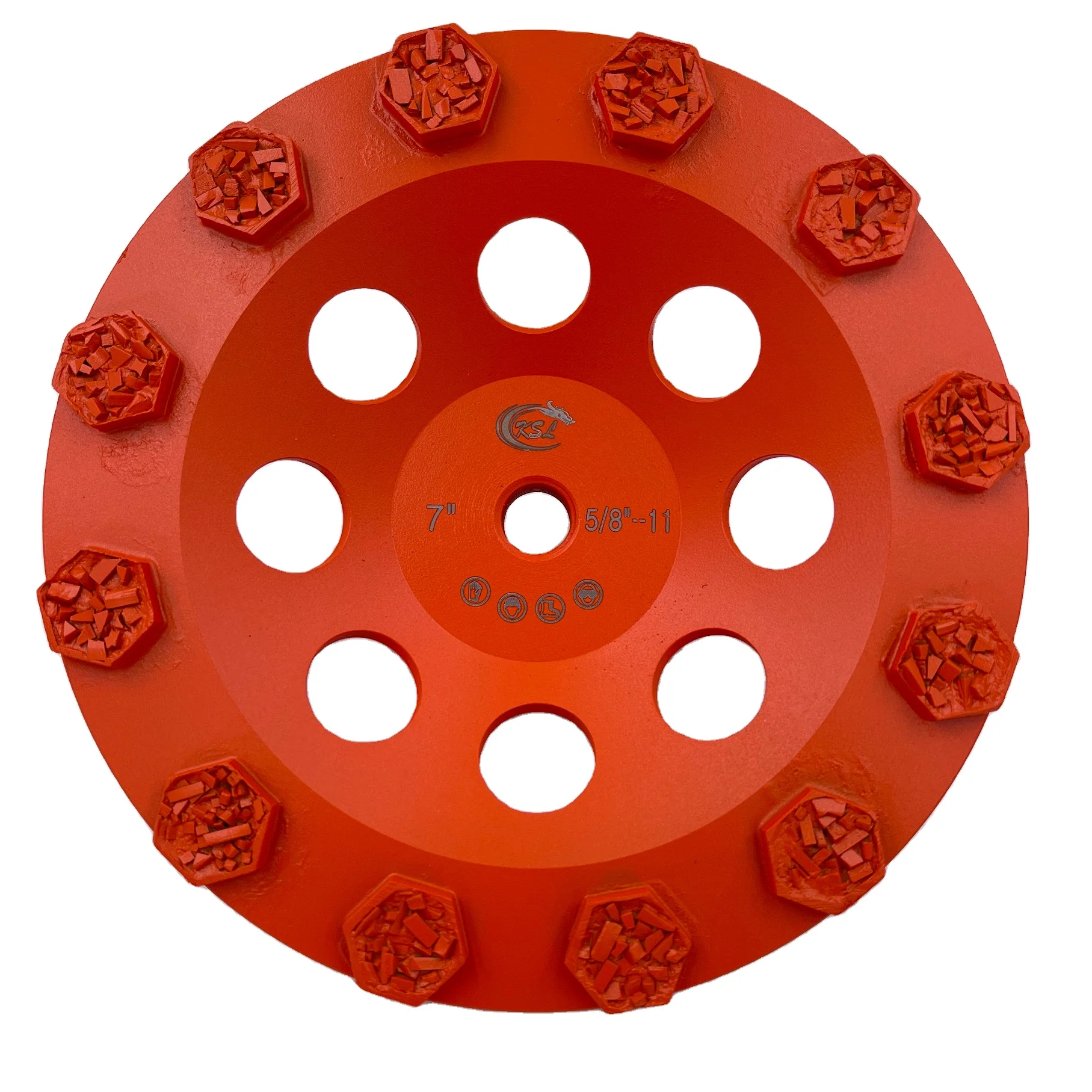 PCD Diamond Concrete Floor Abrasive Grinding Plate Cup Wheel 7 inch