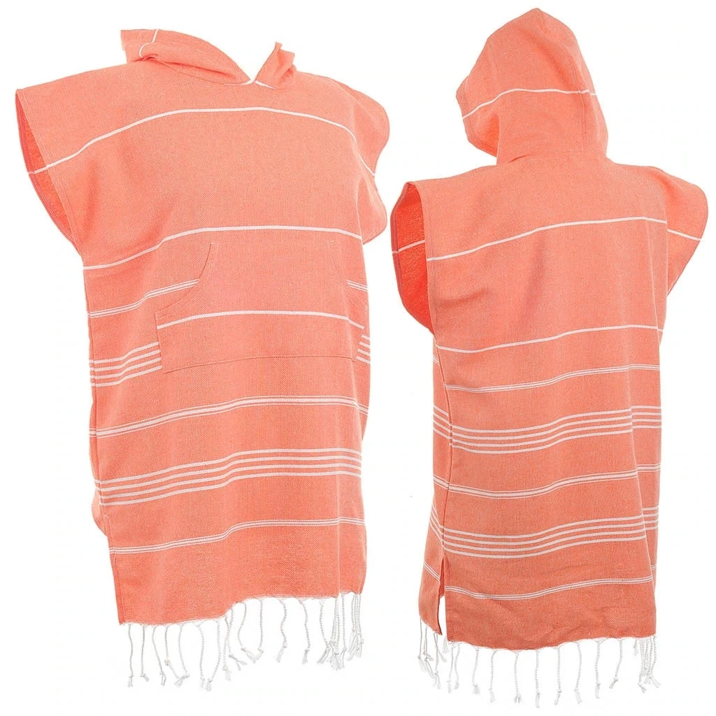 Free Shipping High Quality Organic Cotton Baby Wind Thickened Hooded Poncho Towel for Adults Sports Striped Pattern for Kids