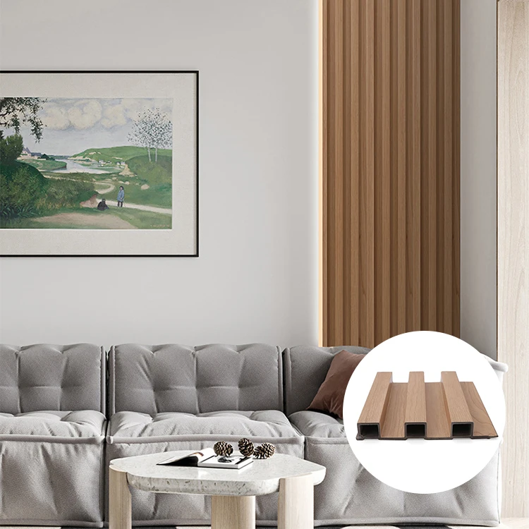 Manufacturer Regular Witop Decor Brown Wooden Grains 219*28 Wall Lining Wpc Wall Cladding For Dinning Room