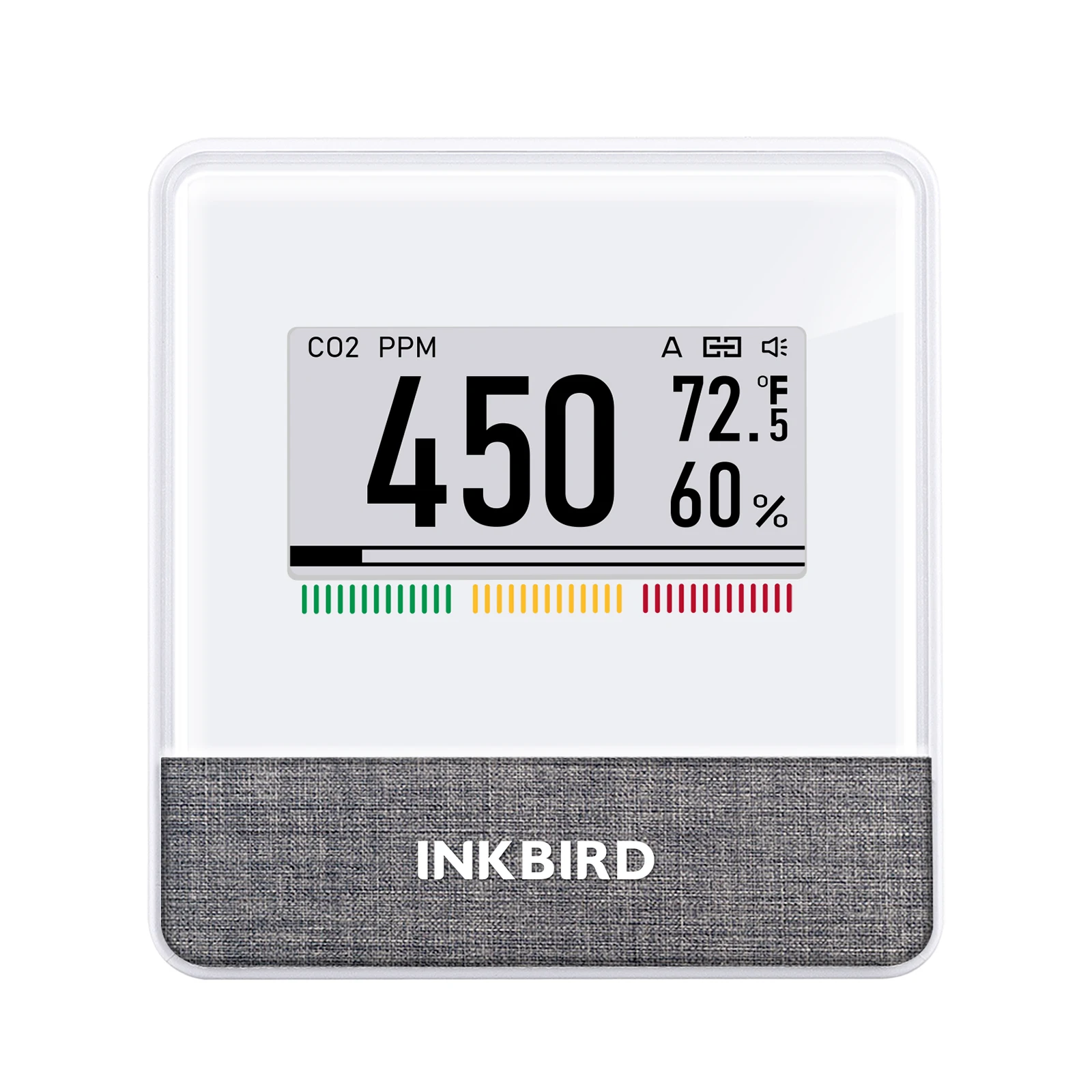 INKBIRD  E ink CO2 Monitor 4 in 1 with Temperature Humidity Air Pressure Blue tooth 100m Wireless Range APP Control