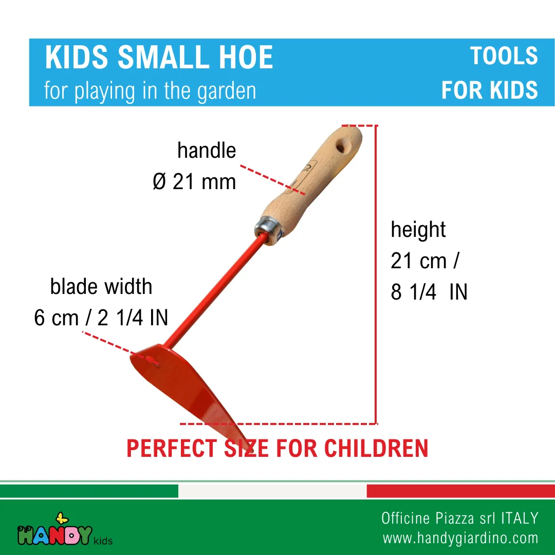 Best quality toys small hoe heart shape steel and wood for children outdoor play in the garden or sand