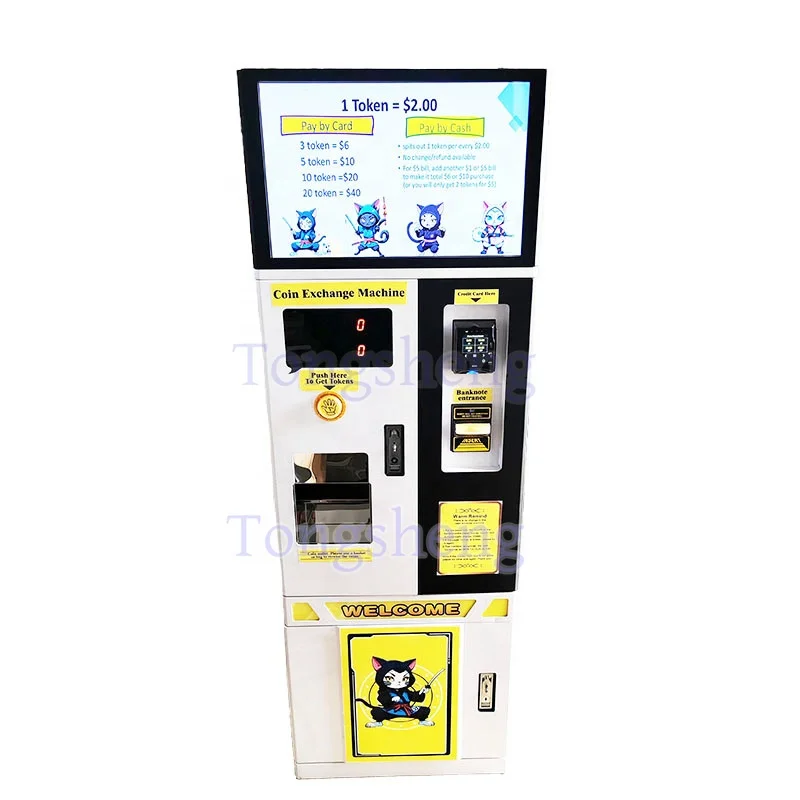 USA Customized Token Coin Change Machine with NAYAX bill to coin change machine Money Changer Automatic Coin Exchange Machines