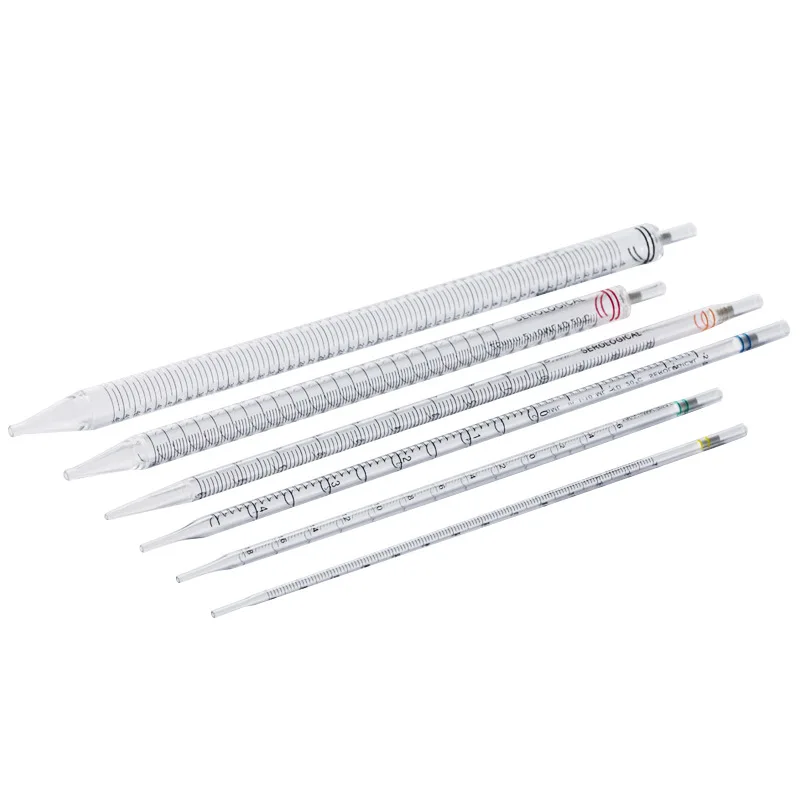 Hs Medical 1ml 2ml 5ml 10ml 25ml 50ml Sterile Disposable Plastic Serological Pipette