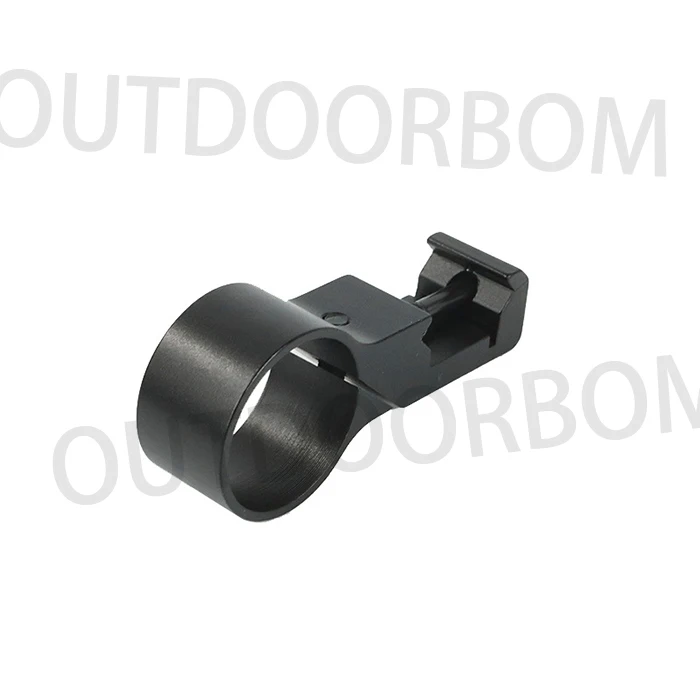 Tactical 1 Inch Ring Mount Adapter Tube 90 Degree Offset Side For 25.4mm Flashlight Torch Mount