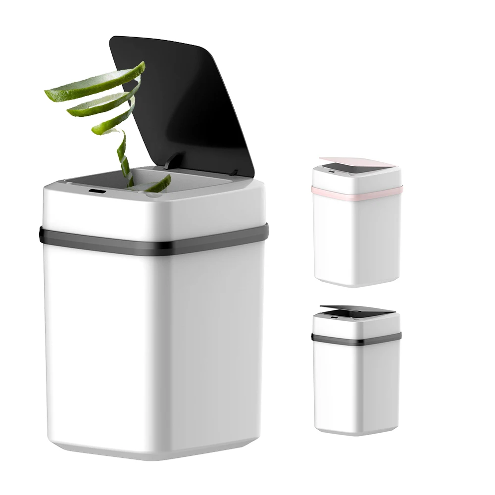 2020 Hot Selling 10L Smart Sensor Trash Can for Home Office, Home Intelligent Automatic Rubish Trash Can Smart Waste Bins