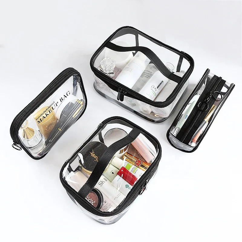 High quality Transparent Makeup Organizers Travel Bag Clear cosmetic bag pvc