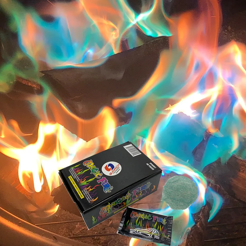 Outdoor Campfire Magic Flame Colorful Fire Powder Party Festive Fireplace Supplies