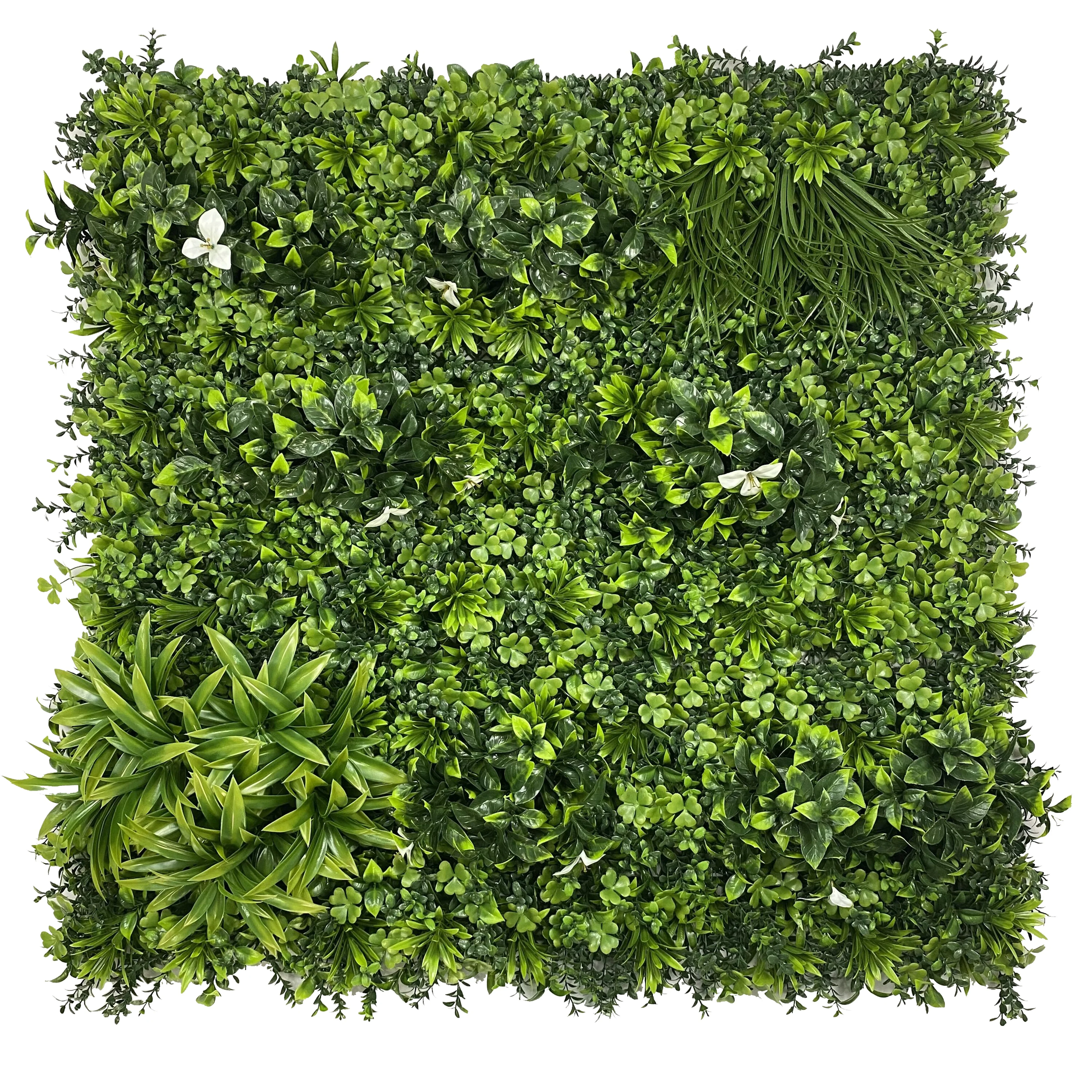 2022 New Arrival Artificial Plastic Plants Greenery Grass Privacy Fencing 3D Artificial Plants Wall