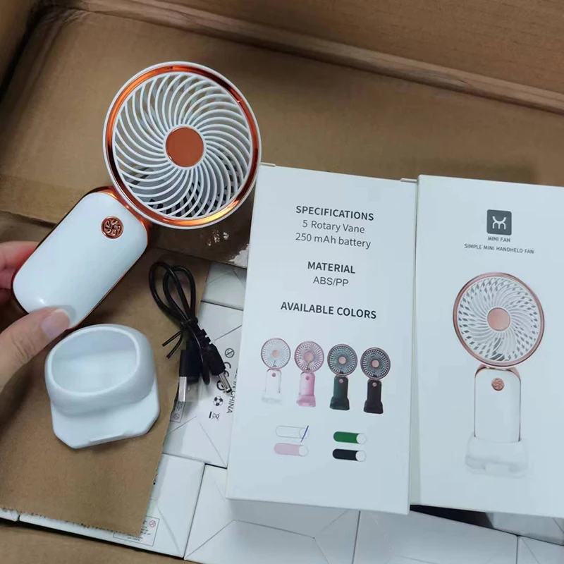 High Quality Mini Handheld USB Portable Battery Desk Ceiling Fan For Office Personal Table Electric Fan