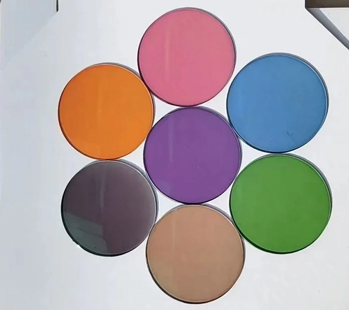 Photochromic Sunglasses Lens 1.56 Photo Pink/Blue/Purple/Yellow Single Vision Optical Lens Resin Multicolor Lens