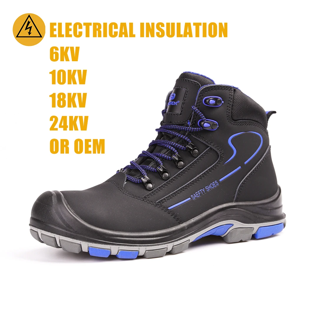 Genuine leather non metal electrician 18KV hazard work Electric insulated safety shoes
