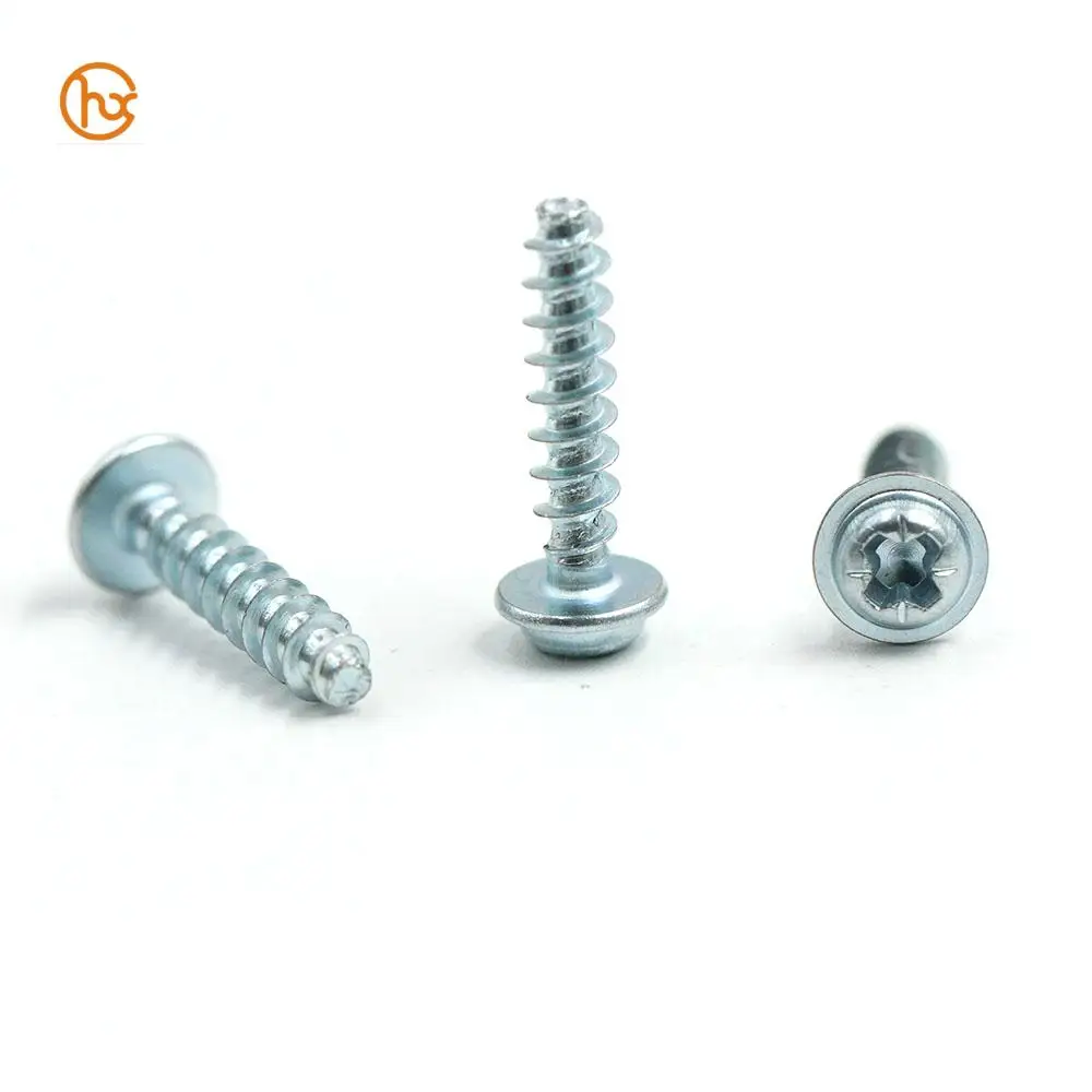 DGHX M1.2 M1.4 M1.6 M1.8 M2 M2.2 M2.5 M3 M4 M5 Steel zinc plated self tapping thread forming PT screw for plastic