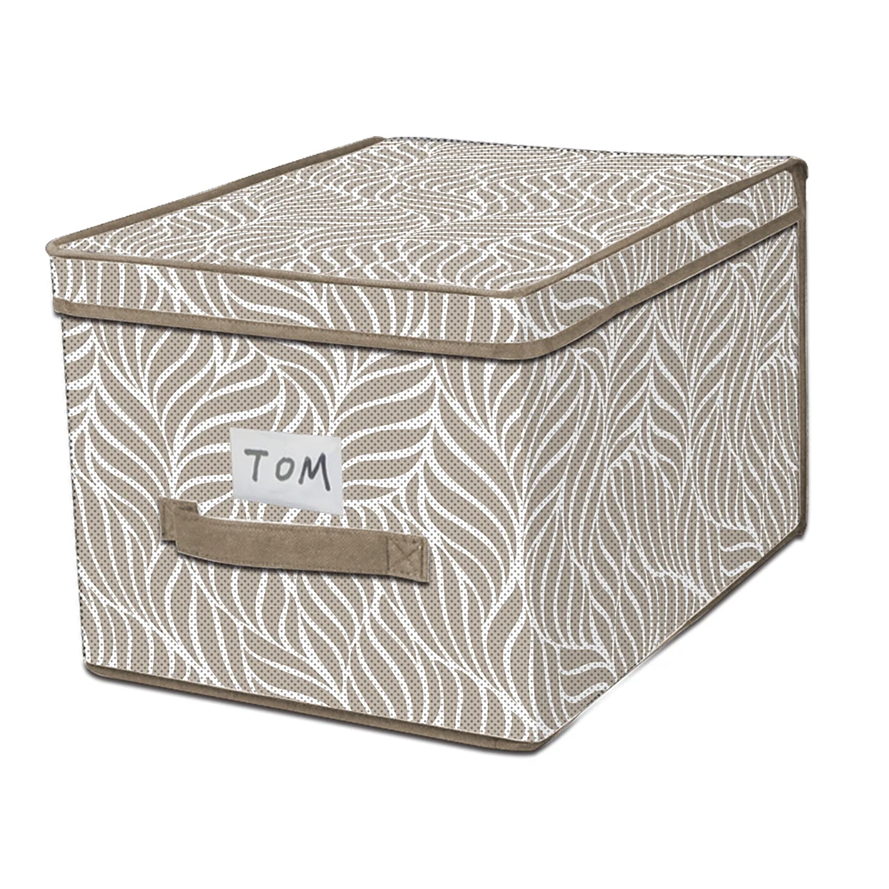 Foldable Closet Organizer Toy Storage Box Nonwoven Collapsible Storage Bins with Strong handles