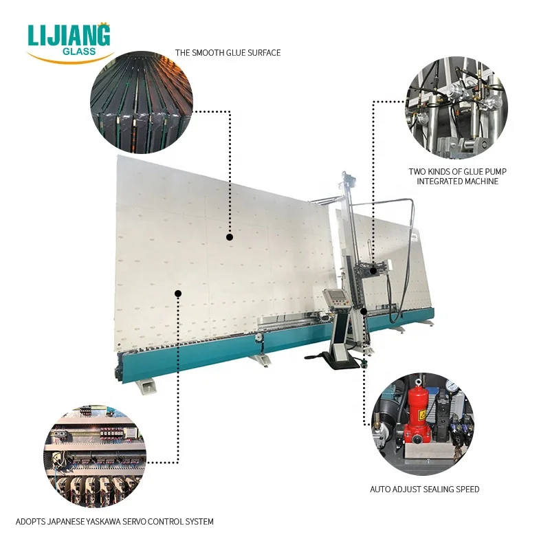 LJTJ2540 Automatic Vertical Insulating Glass Sealing Robot Adopt Japan Yaskawa Servo Motor Door and Window Glue Machine