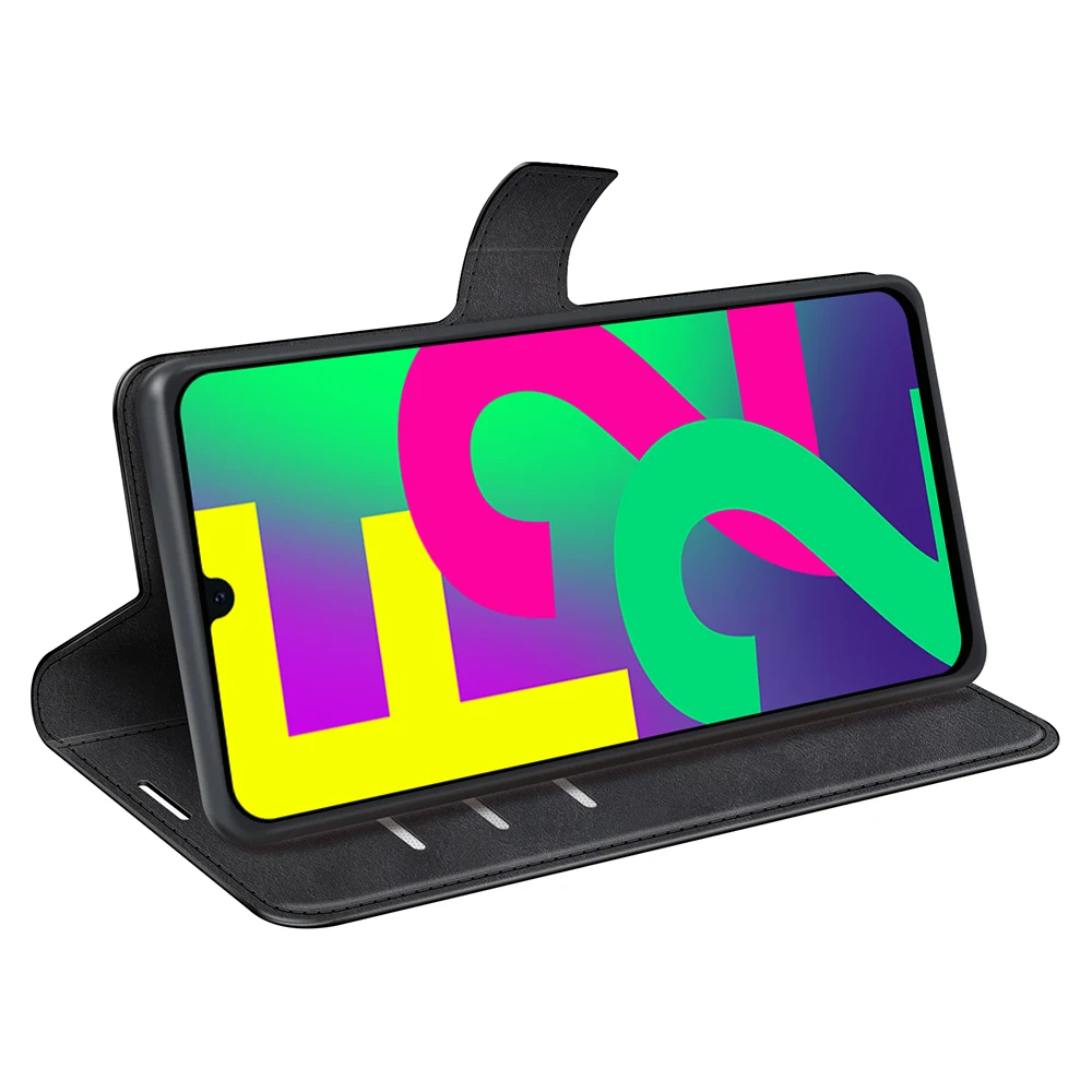 For Samsung Galaxy F22 Cube buckle Leather Phone Case