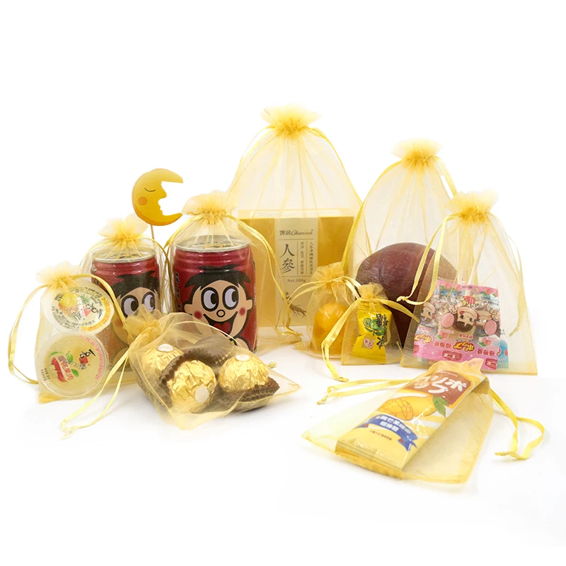 customised bulk organza bags small organza bags drawstring 7x9  wholesale