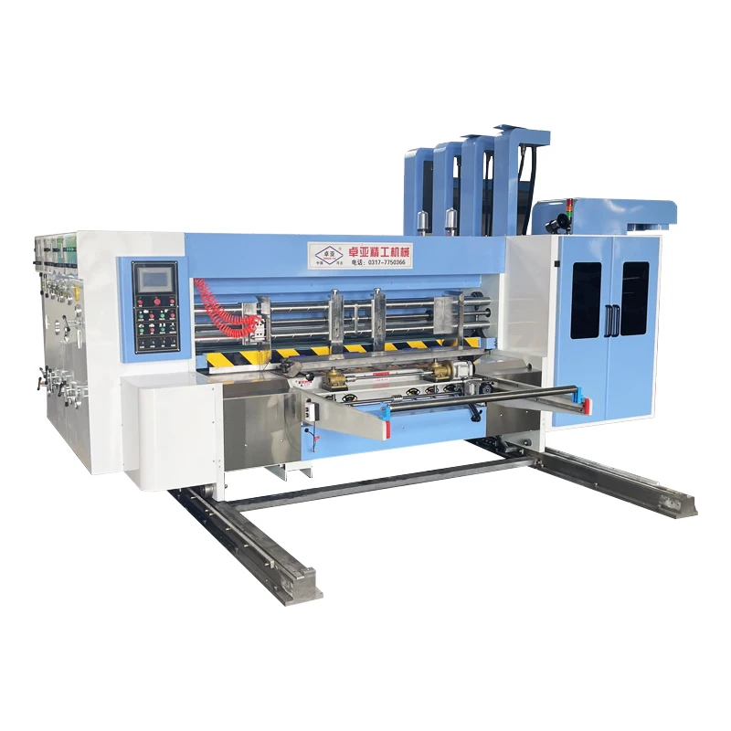Automatic flexo two color printer slotter and die cutter corrugated board printing machine for make cardboard boxes