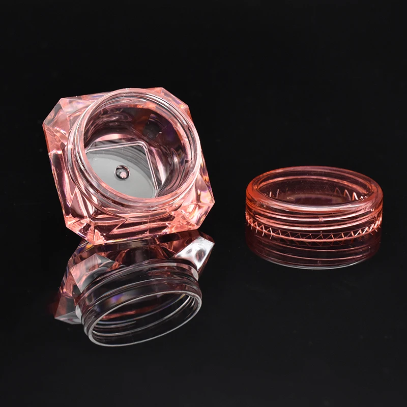 screw cap plastic cosmetic jars 3g 5g colored plastic lip balm container for eye hand cream travel packaging