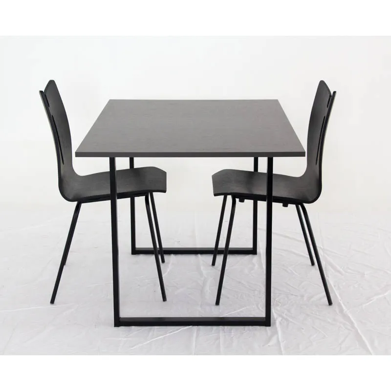 Modern Home Furniture Dining Room Metal Frame Wood Dining Table
