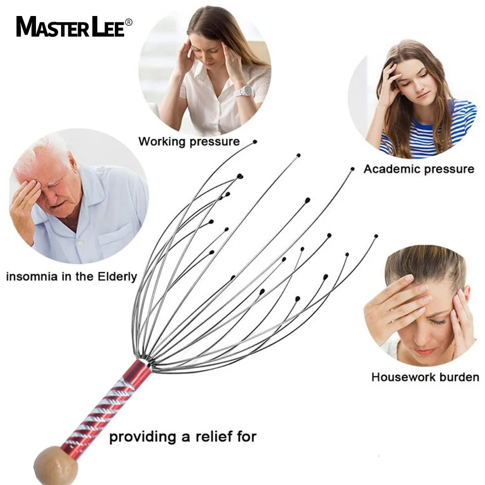 Hot selling hair scalp Soul extractor Stainless Steel octopus head scalp massager for hair growth