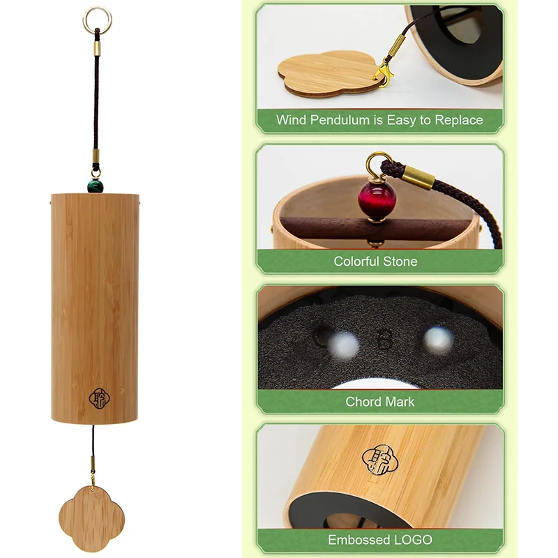 Koshi Windchimes внутренние и наружные украшения для внутреннего дворика бамбуковые 7