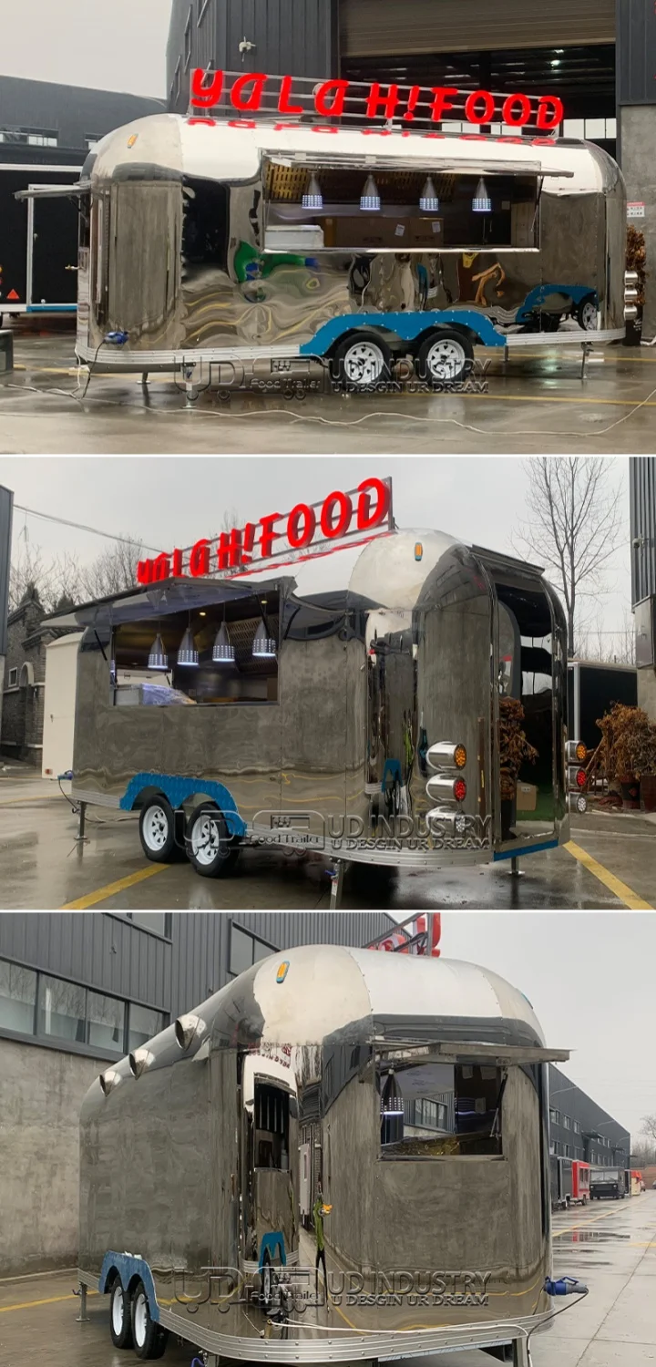 In Stock Fully Equipped Enclosed Coffee Truck Pizza Mobile Bar Airstream Food Trailer For Sale