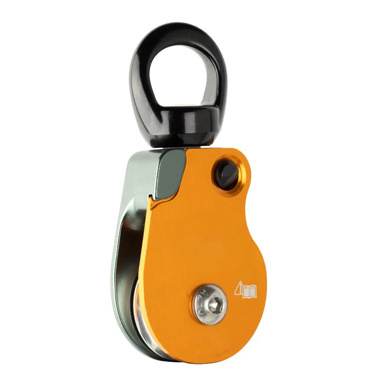 Universal Double Wheel Rope Pulley 36KN Outdoor Climbing Pulleys Swivel Eye Pulley