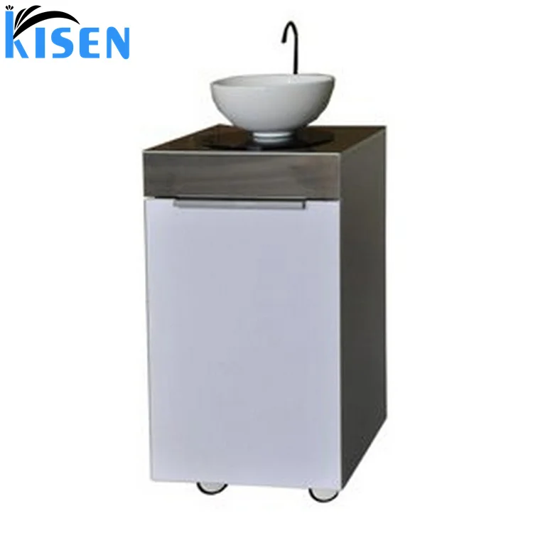 Tiada Paip Hitam Putih Kisen Salun Mangkuk Syampu Mudah Alih Elektrik Sinki Besen Basuh Tangan Dengan Haba dan Roda Tangki Air