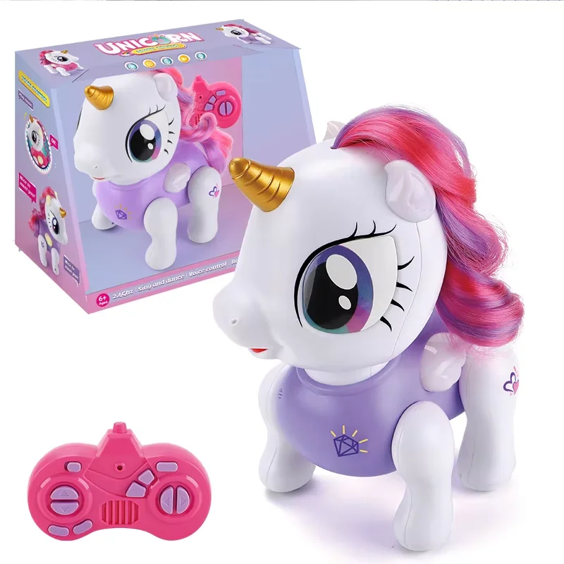 Unicorn Toy with Interactive Walking Dancing Hand Motion Gestures Program Rc Robot Pets For Kids Gift smart AI robot toy