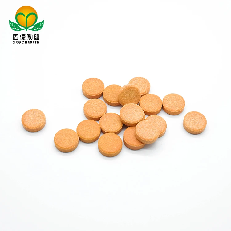 Immune System Booster Orange Flavor Pill 1500mg Chewable Vitamin C Tablet