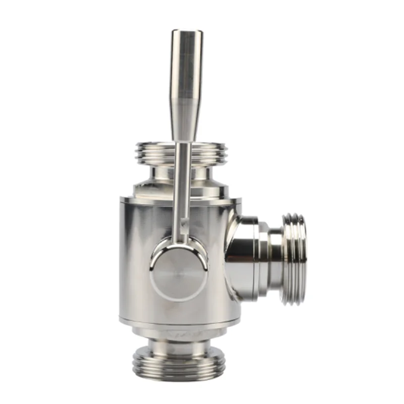 High quality sanitary mirror polish ss304 stainless steel npt thread new type 3 way ball valve