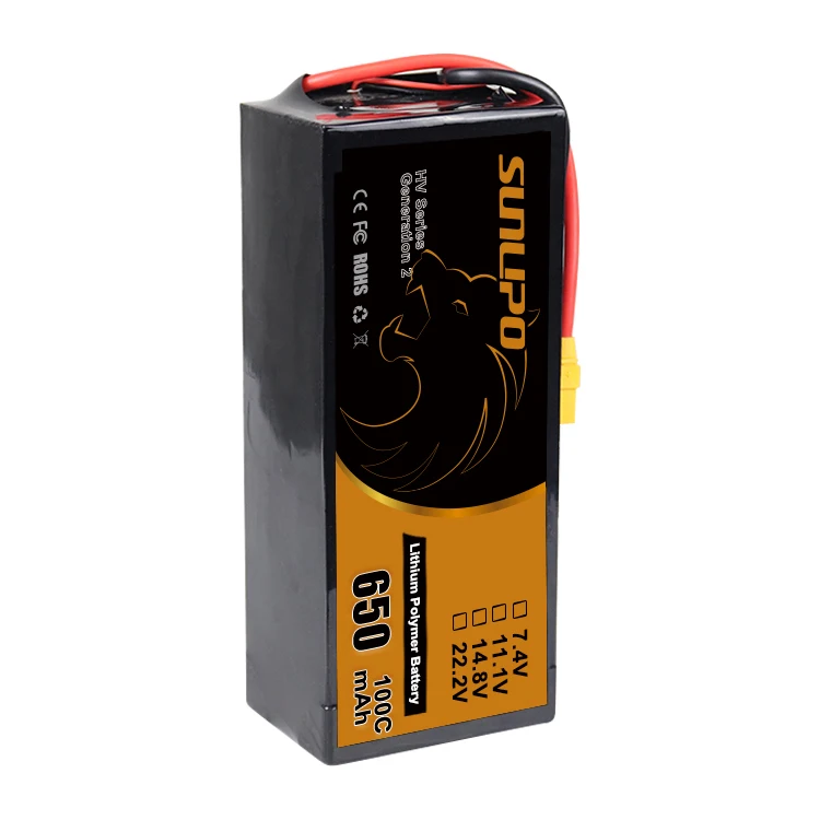Sunlipo UAV Lipo Battery 4S 6S 14.8V 22.2V 850mAh 10000mAh 100C f22s pro 4k drone 2 battery for FPV drone