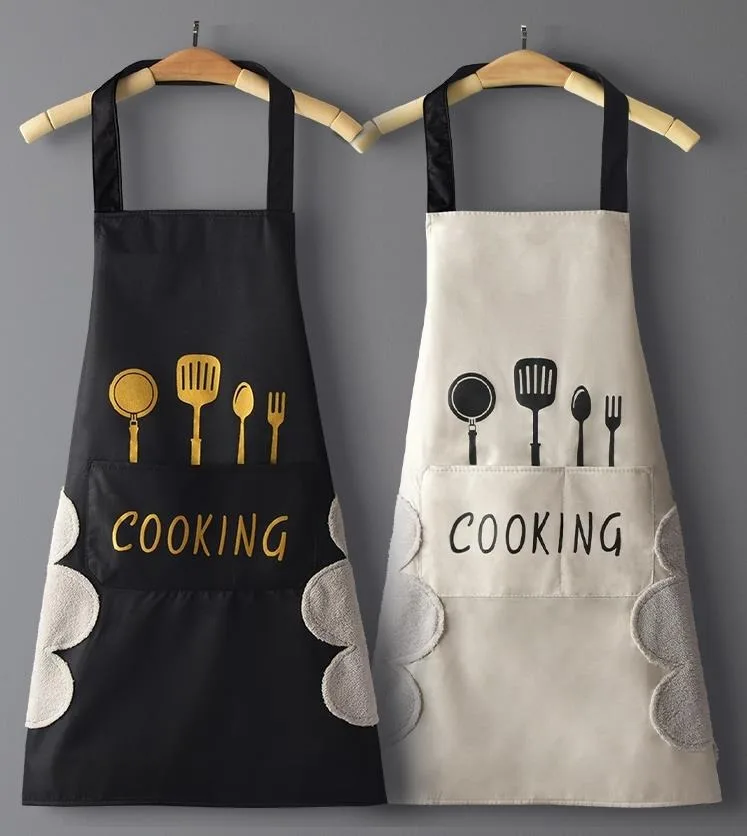 Fold Able Wear-resistant Overalls Adjustable Waterproof Pvc Kitchen Aprons Custom Logo with Pockets