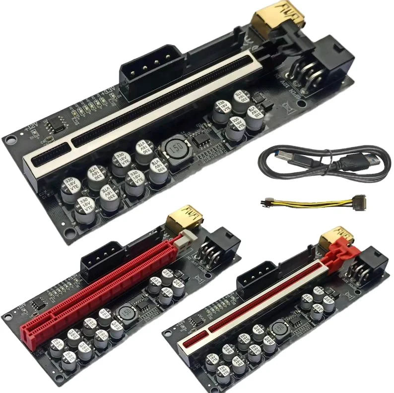 Extender Riser 0.6M USB 3.0 Cable SATA To 6Pin VER018 PLUS PCI-e Riser Card 018S PCI Express PCIe 1X To 16X